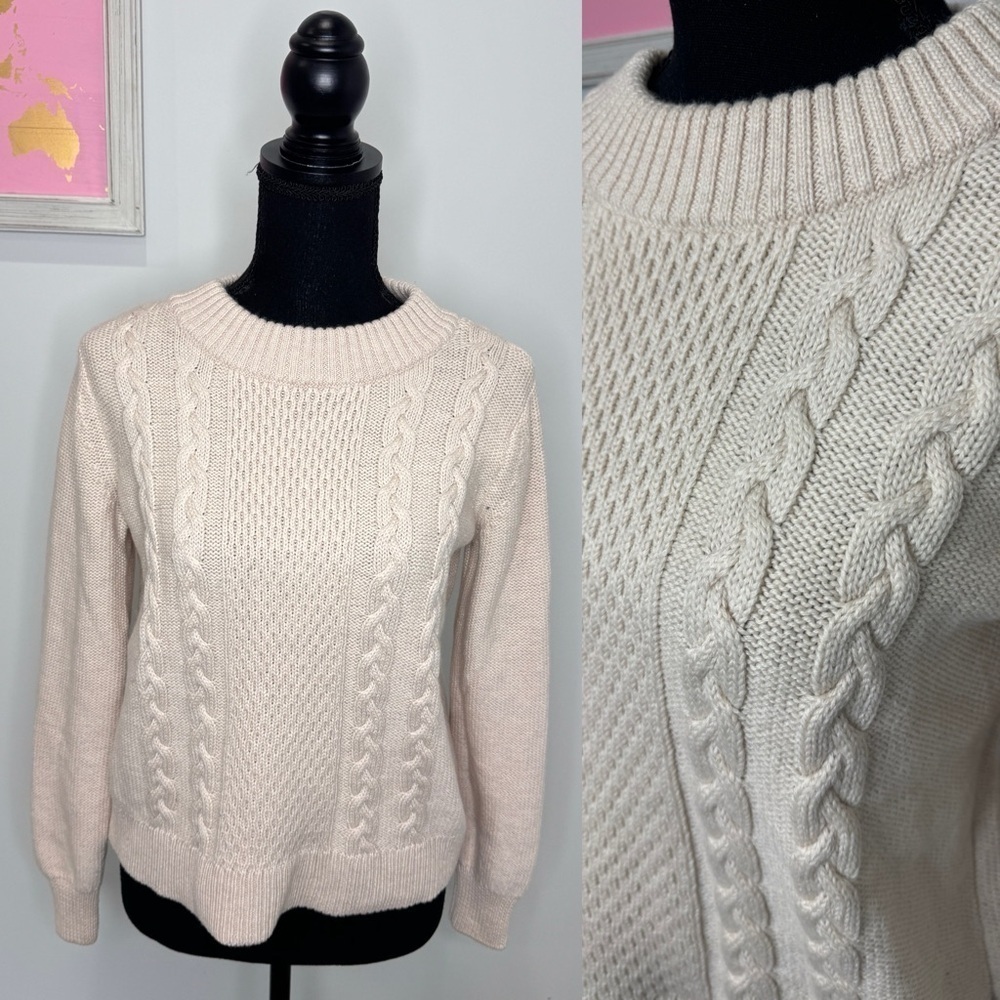 Joie 100% Merino Wool Beige Crew Neck Women’s Sweater (M)